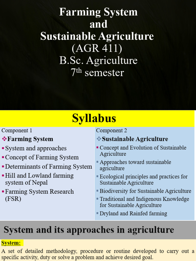 Farming System Gaire sir | PDF | Crops | Agriculture