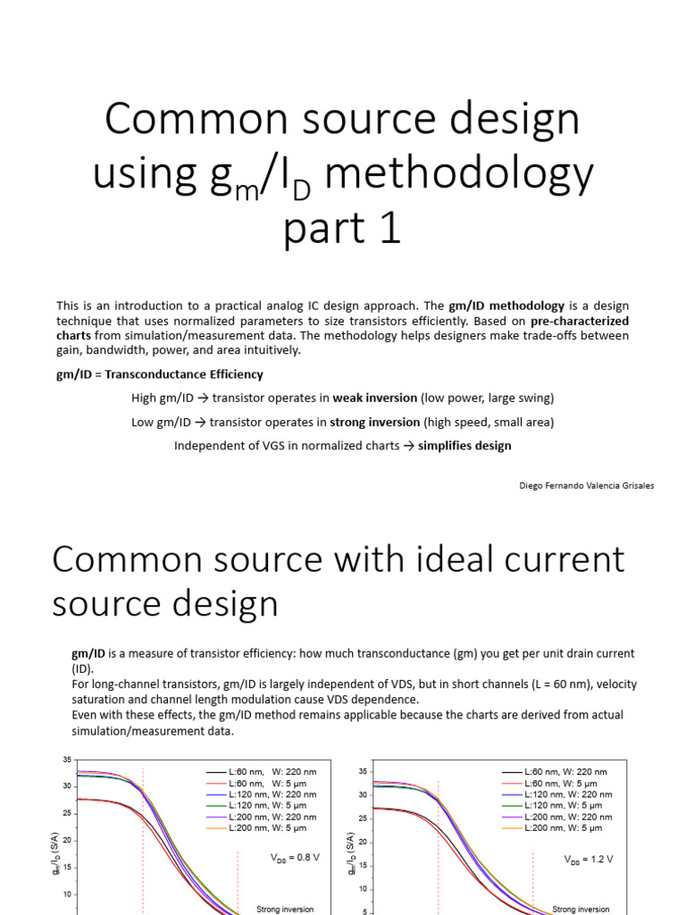 CS Design Using GmID Methodology 1765305308 | PDF | Field Effect ...