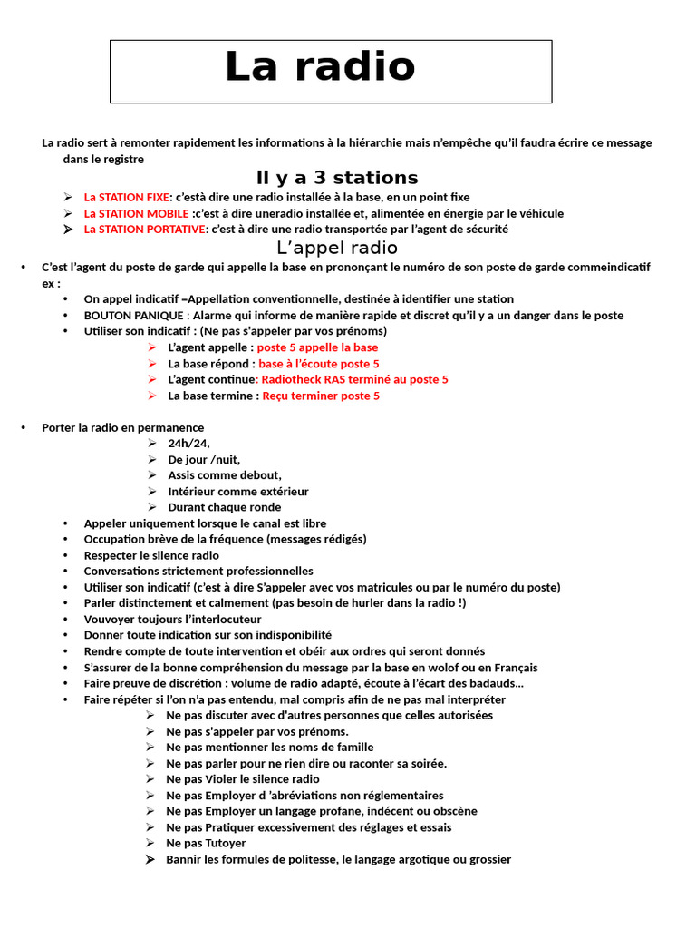 La Radio Sert À Remonter Rapidement Les Informations À La Hiérarchie ...