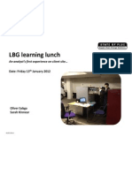 LBG Learning Lunch: An Analyst's First Experience On Client Site