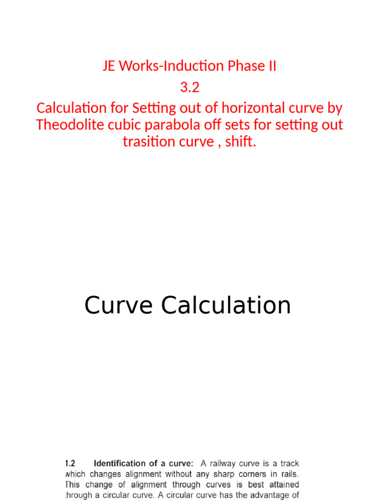03.2 - P2 - Setting Out of Curve | PDF | Angle | Euclidean Geometry