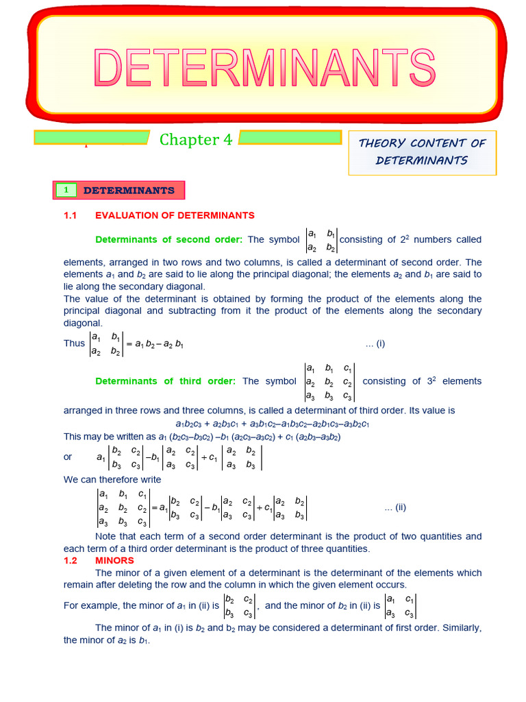 Determinants (Q) Co | PDF | Determinant | Equations