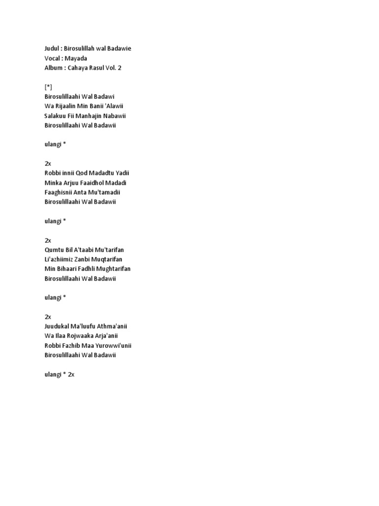 Lirik Solawatan | PDF