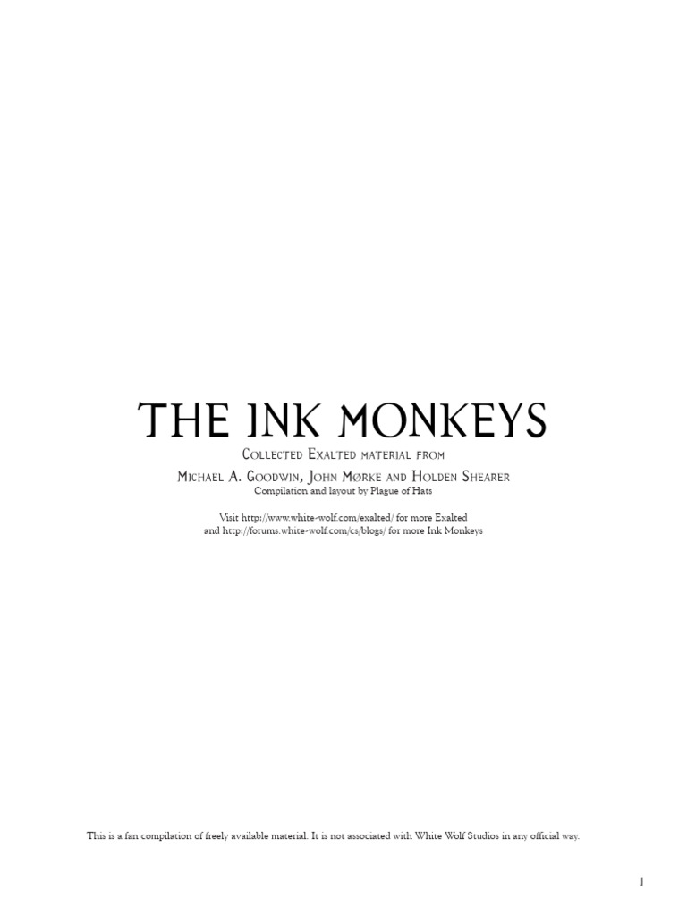 Ink Monkeys Collection (BW) | PDF