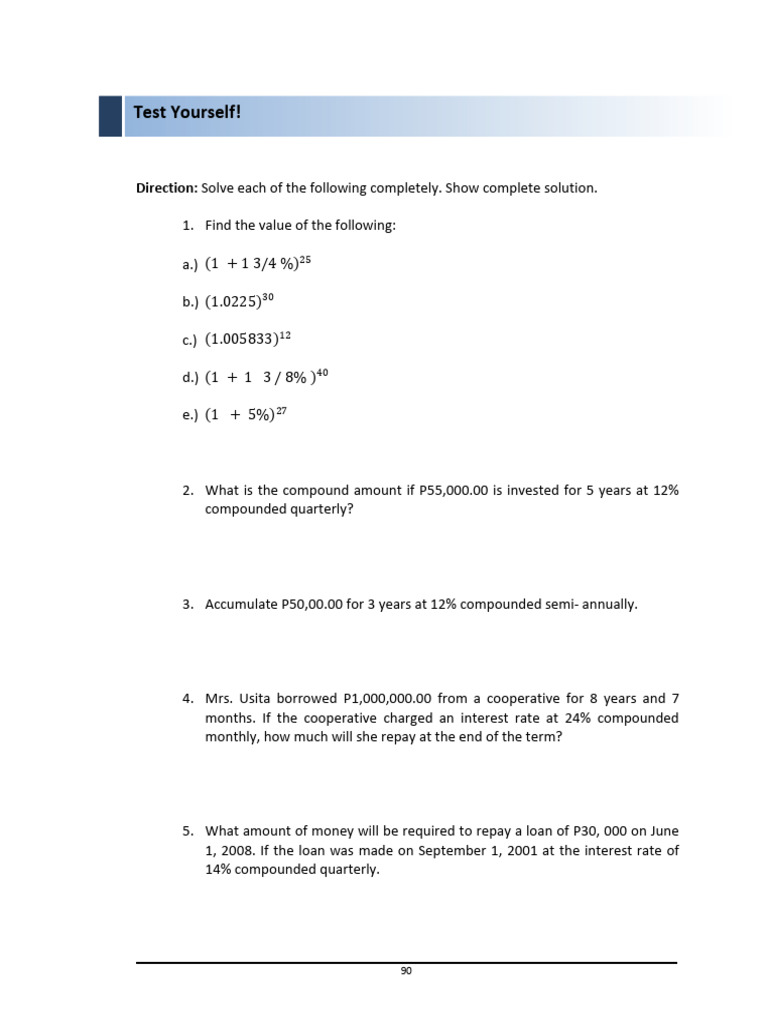 Activity - Compound Interest | PDF