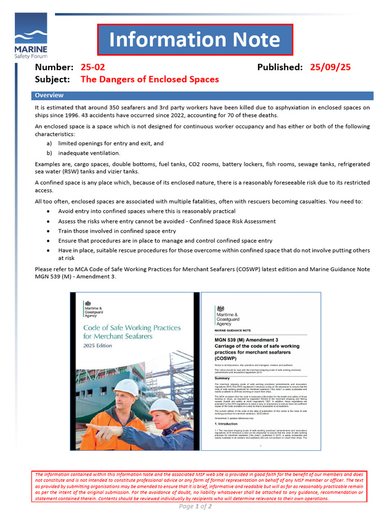MSF Information Note 25.02 | PDF | Safety | Occupational Safety And Health