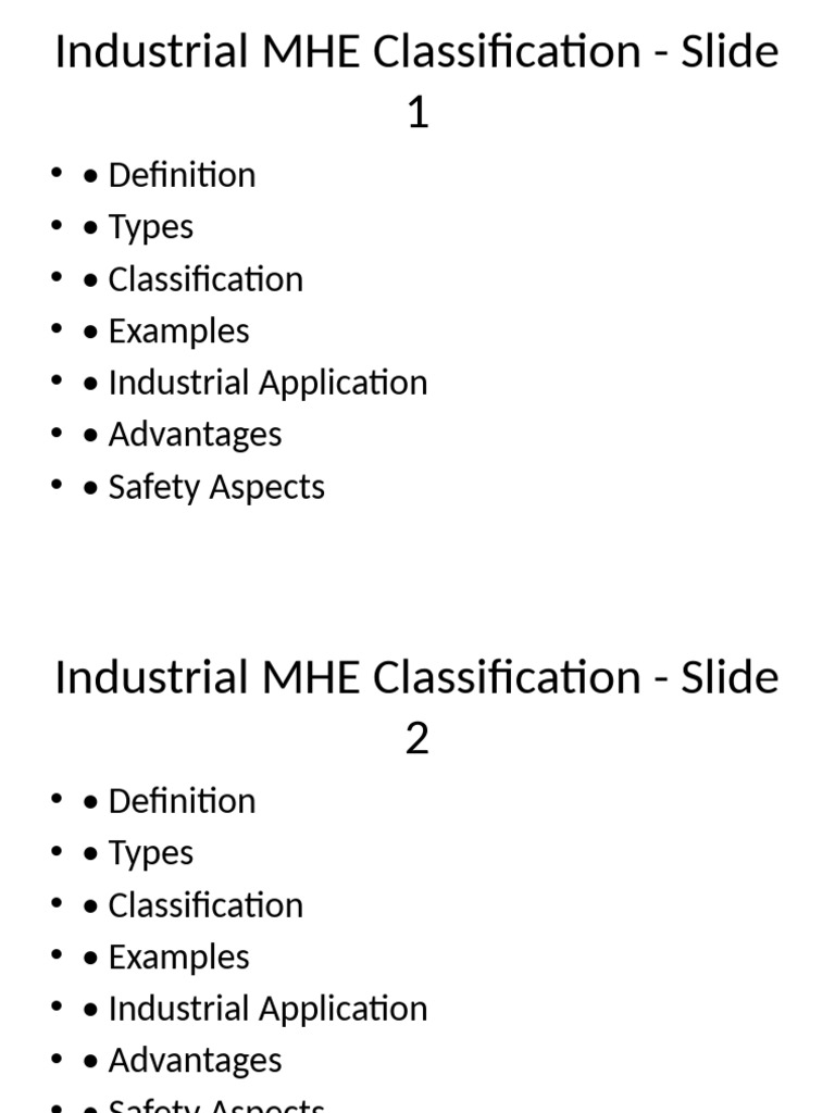 MHE Classification PPT 3 | PDF