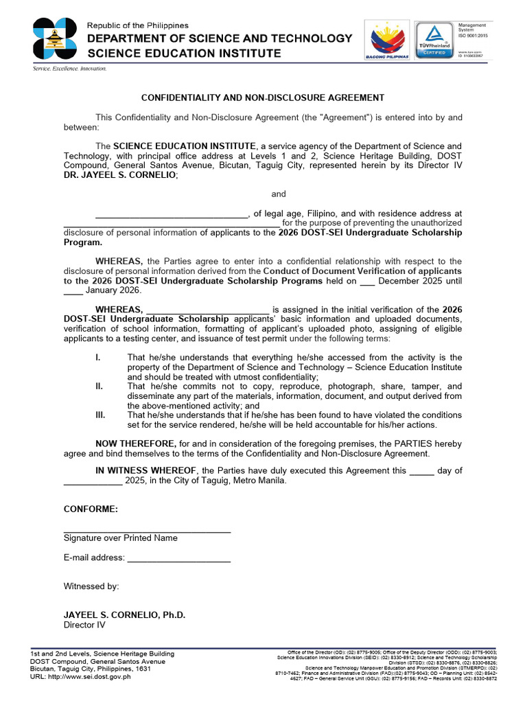 NDA 2026 UG Document Verification | PDF | Non Disclosure Agreement ...