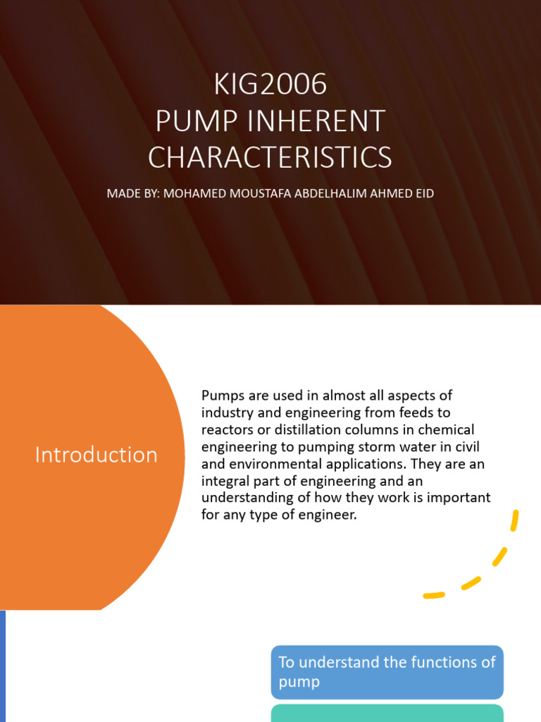 KIG2006 Pump Inherent Characteristics | PDF