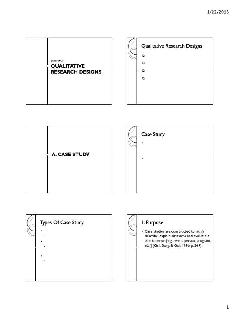 2b. Qualitative Research Designs | PDF | Ethnography | Qualitative Research