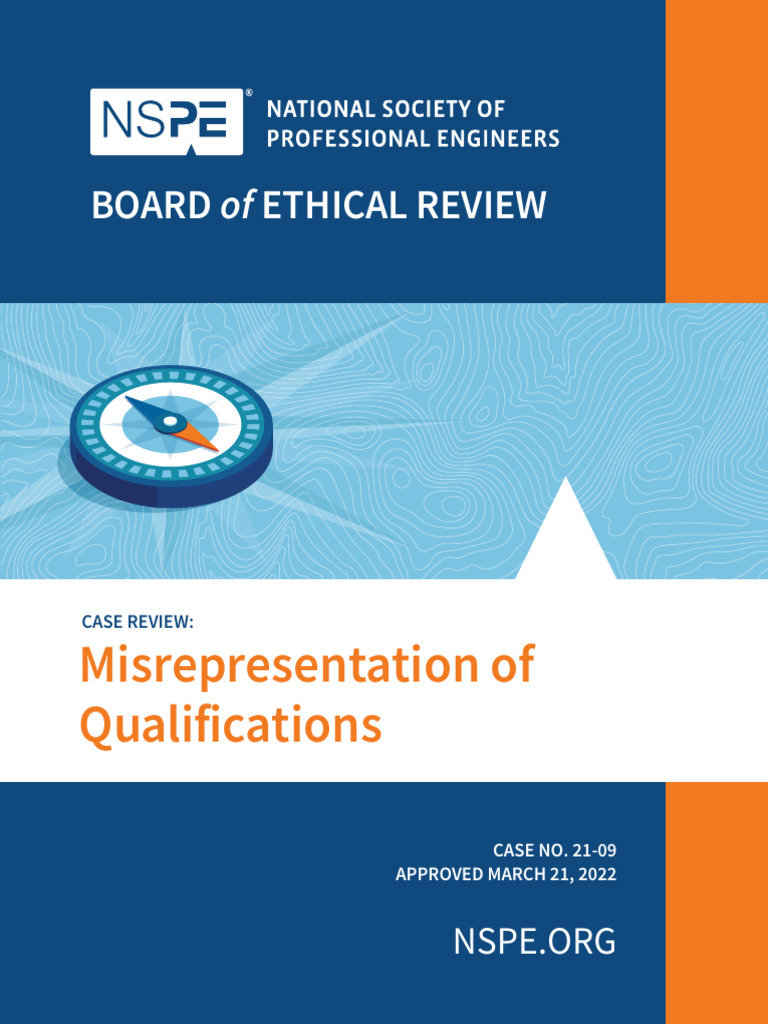 NSPE BER Misrepresentation of Qualifications - 21.09 | PDF | Engineer ...