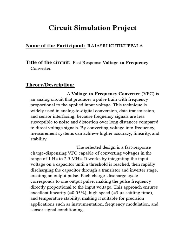 Abstract Circuit Simulation Proposal | PDF