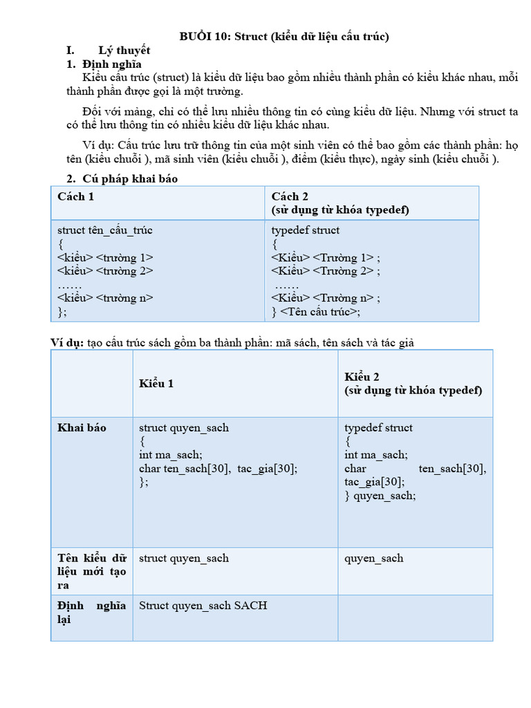 Bu I 10 - Struct | PDF