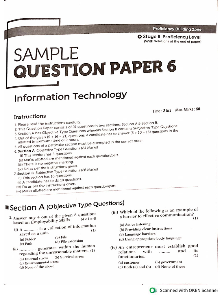 Sample Question Paper 6 | PDF