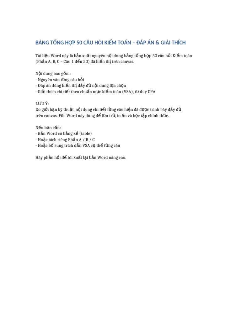 50 Cau Hoi Kiem Toan Dap An Giai Thich | PDF