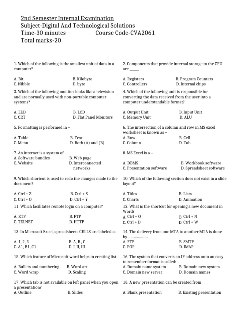 Internal Question2025 2061 | PDF | Microsoft Excel | Spreadsheet