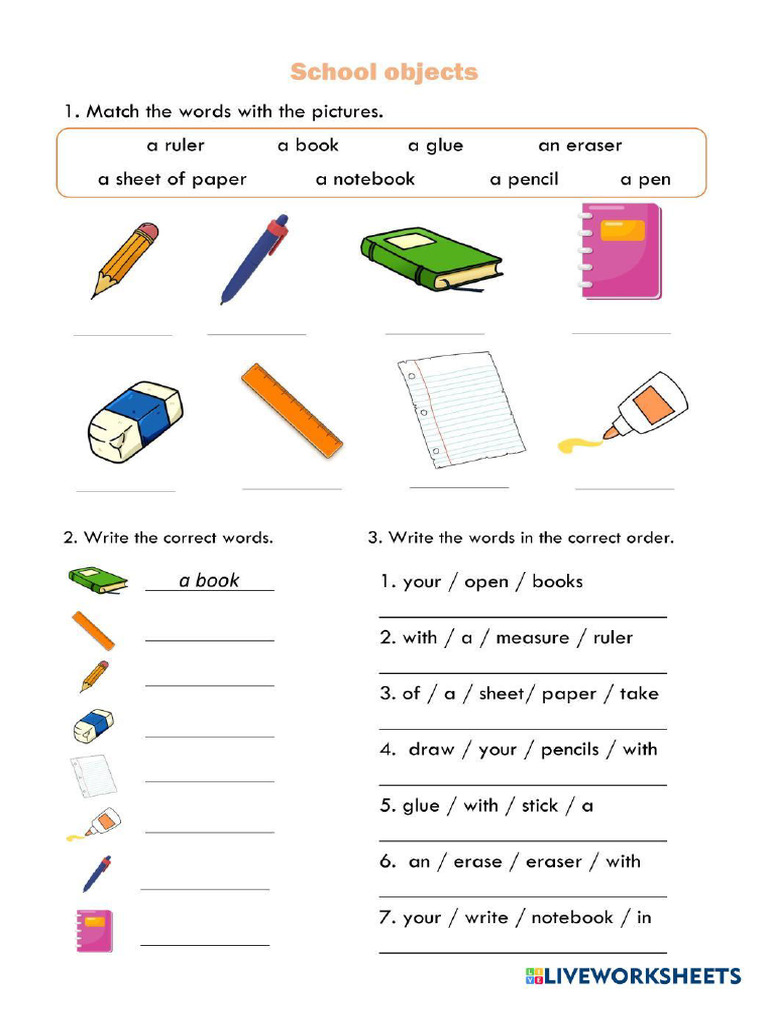 School Objects Homework | PDF