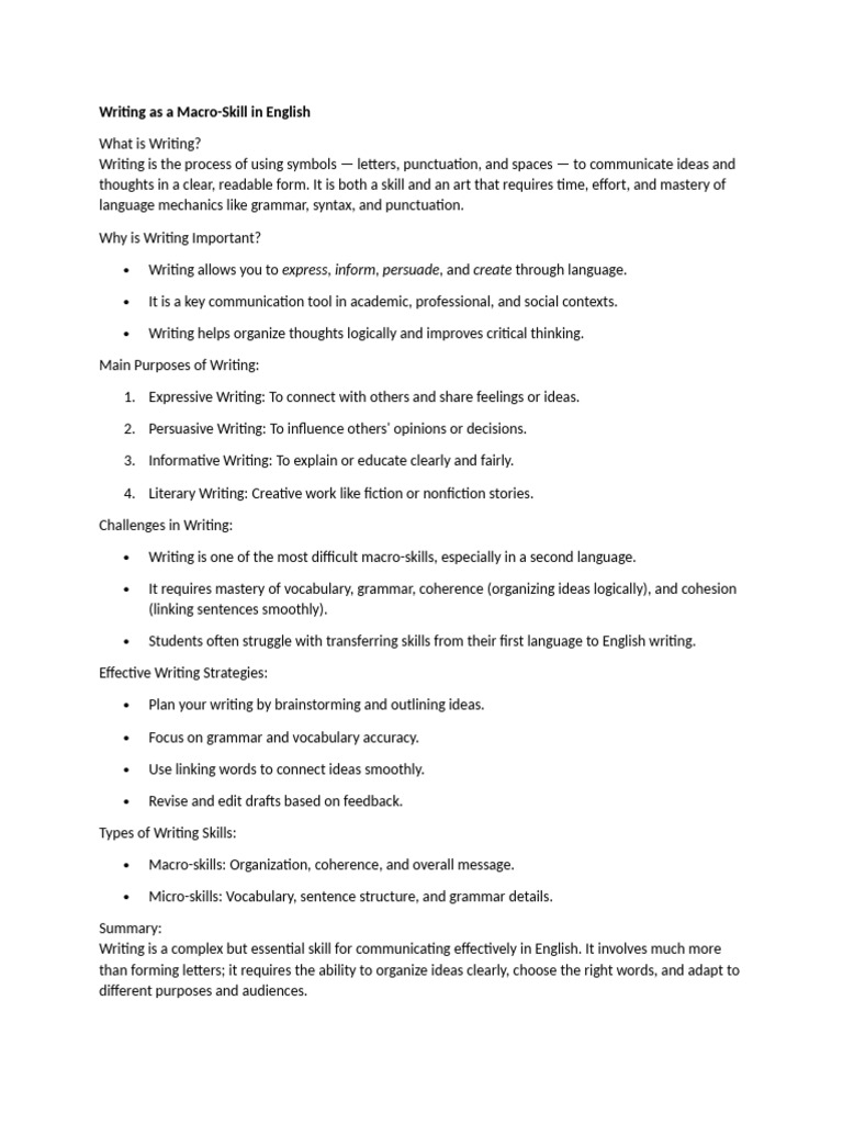 Elp 1 Writing Lessons | PDF | Writing | Vocabulary