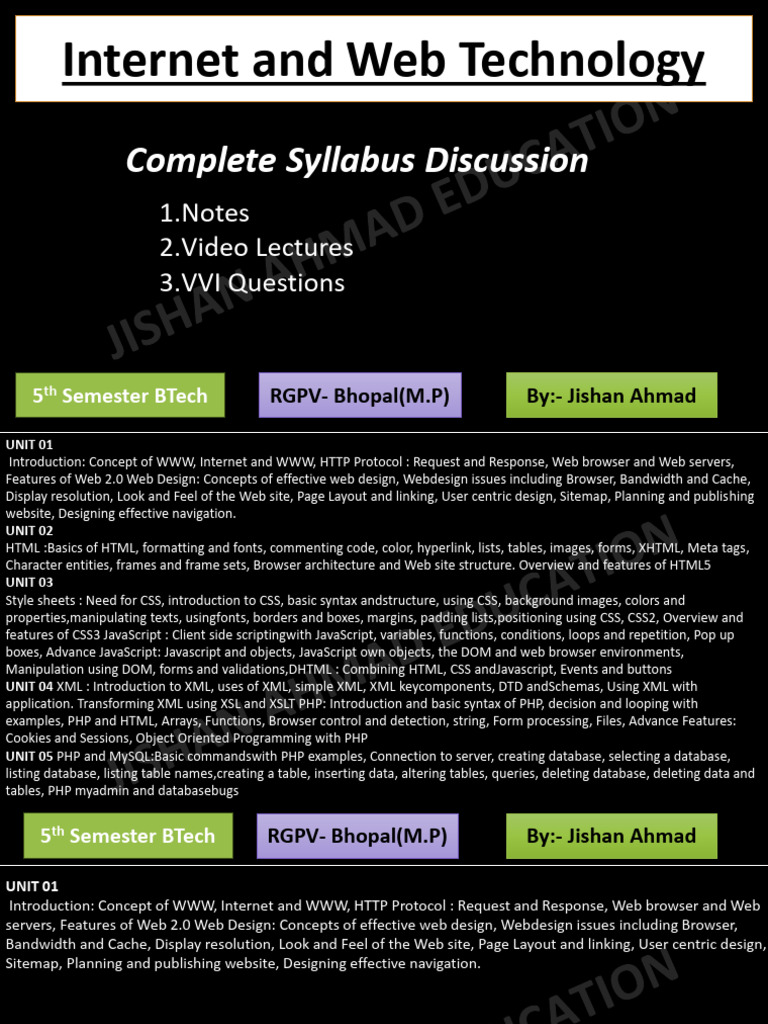 Web Technology | PDF | World Wide Web | Internet & Web