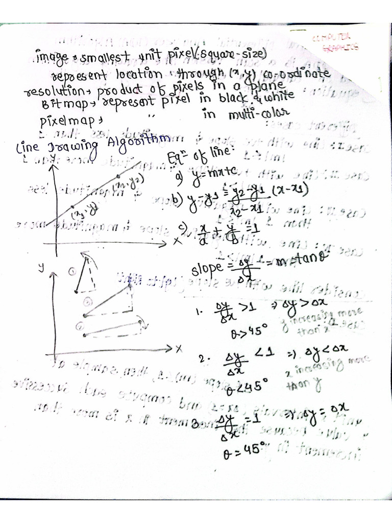 Line Drawing Algorithm | PDF
