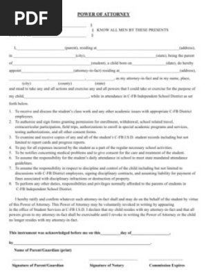 Power of Attorney