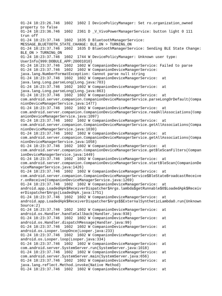 Log | PDF | Operating System Technology | Computing
