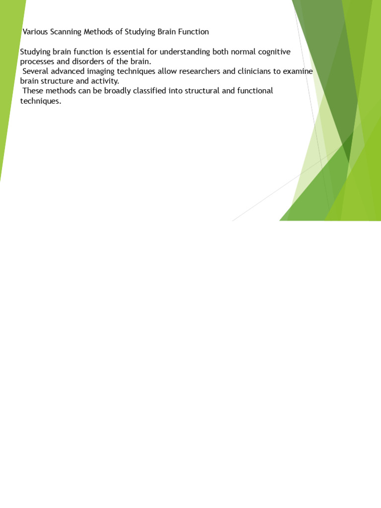 Scanning Methods | PDF | Electroencephalography | Medical Imaging