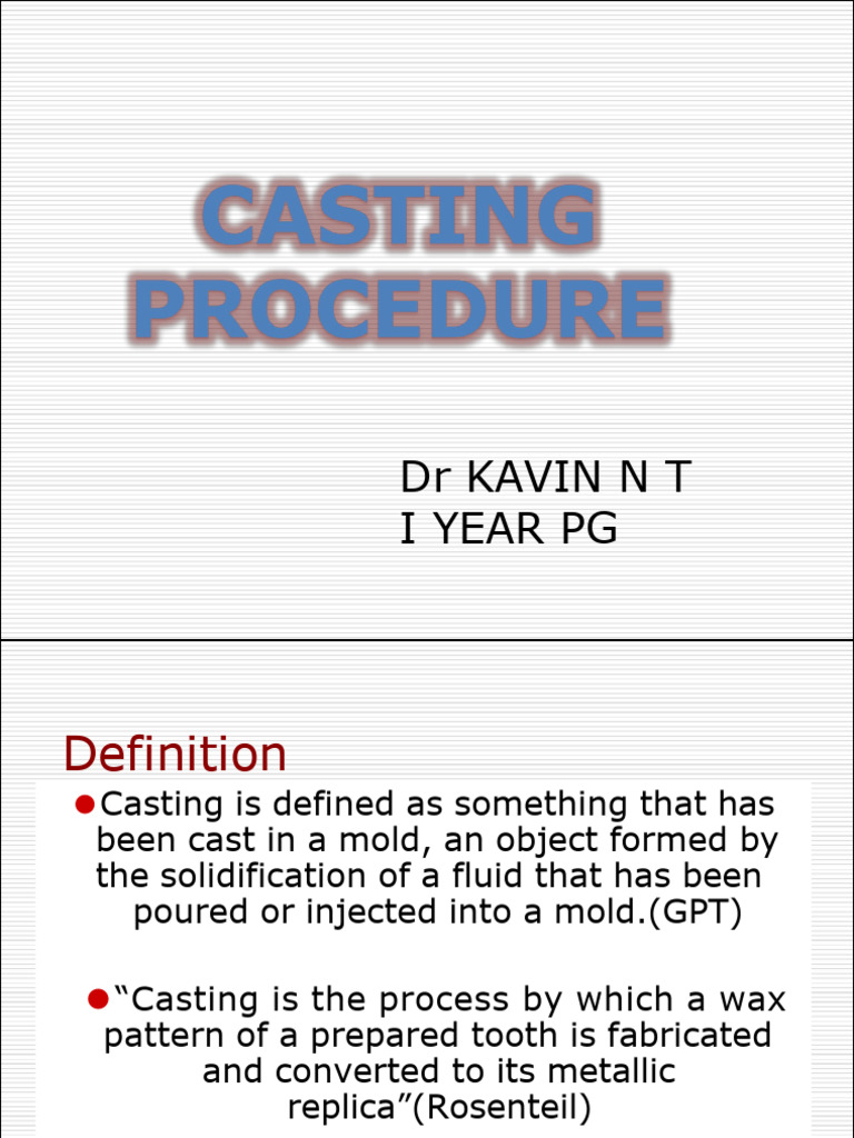 Casting Procedure 58bcdeb9938b0 | PDF | Porosity | Casting