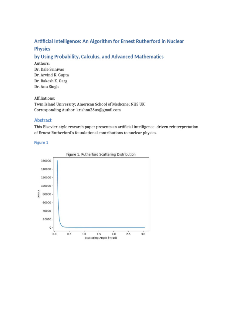 Artificial Intelligence Algorithm For Ernest Rutherford Elsevier | PDF
