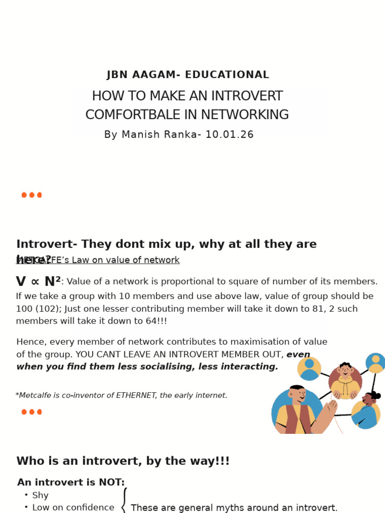How to get an introvert going in a networking set up | PDF ...