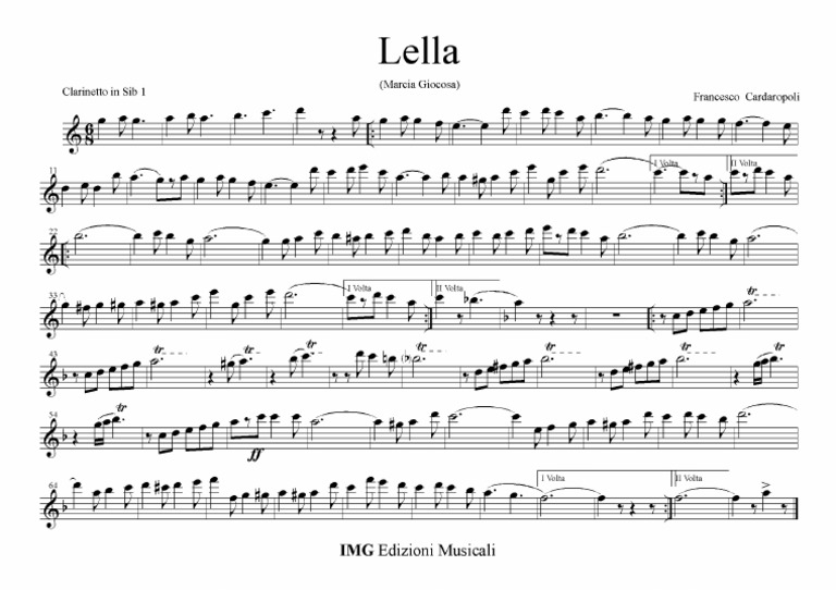 LELLA MARCIA BRILLANTE Cardaropoli - 004 Clarinetto in Sib | PDF