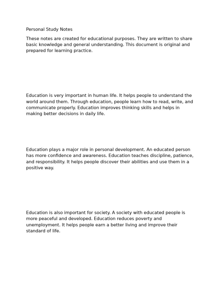 Personal Study 1 | PDF