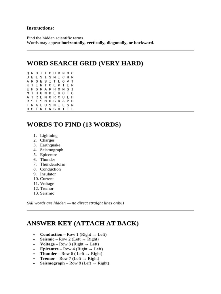 Word Search | PDF