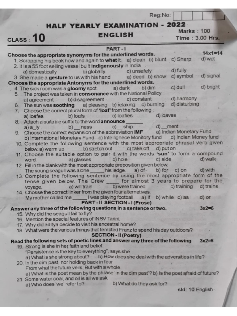 10th English | PDF