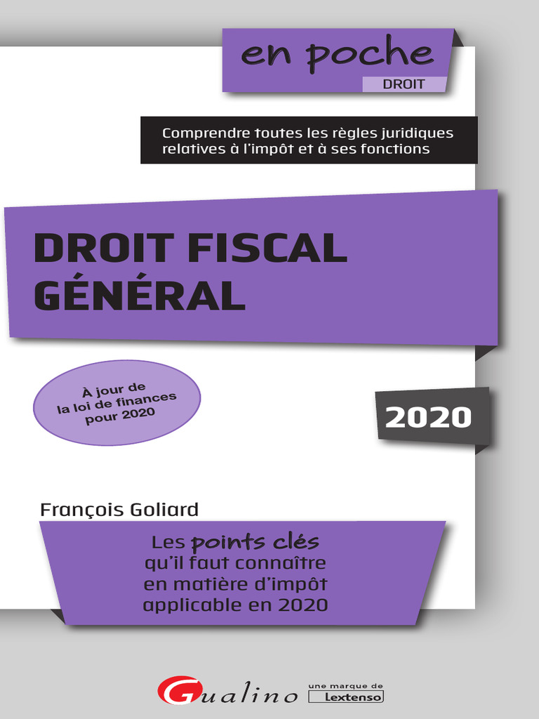 En Poche: Droit Fiscal Général | PDF | Impôts | Loi