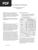 Seismic Considerations of Circuit Breakers