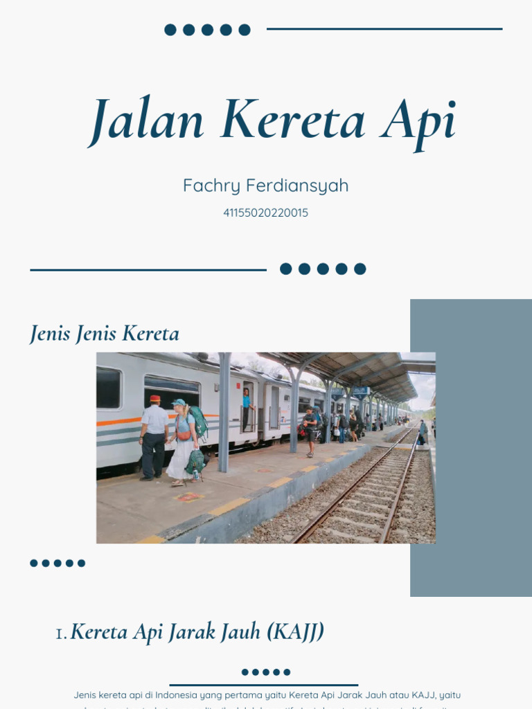 Jenis Kereta API & Rel Fachry F 41155020220015 | PDF