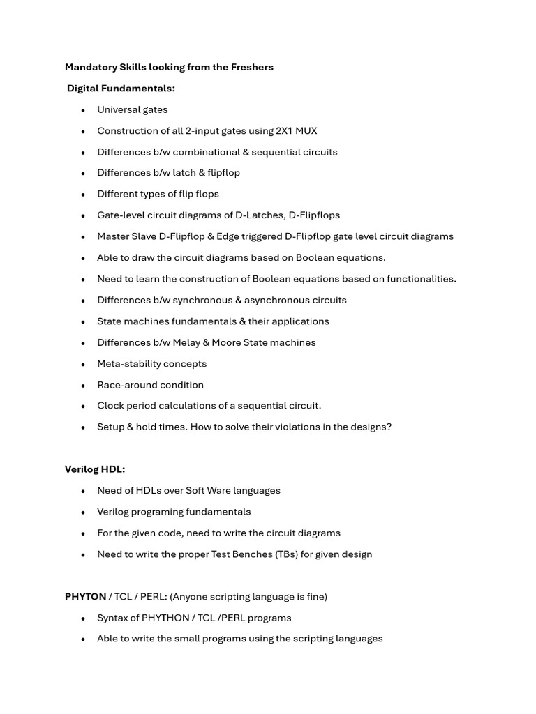 Freshers - Trainee DFT Program - Reference Document | PDF