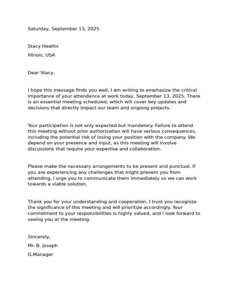 Letter To Stacy | PDF
