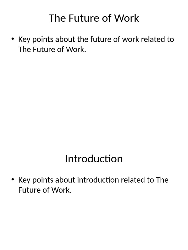 The Future of Work | PDF