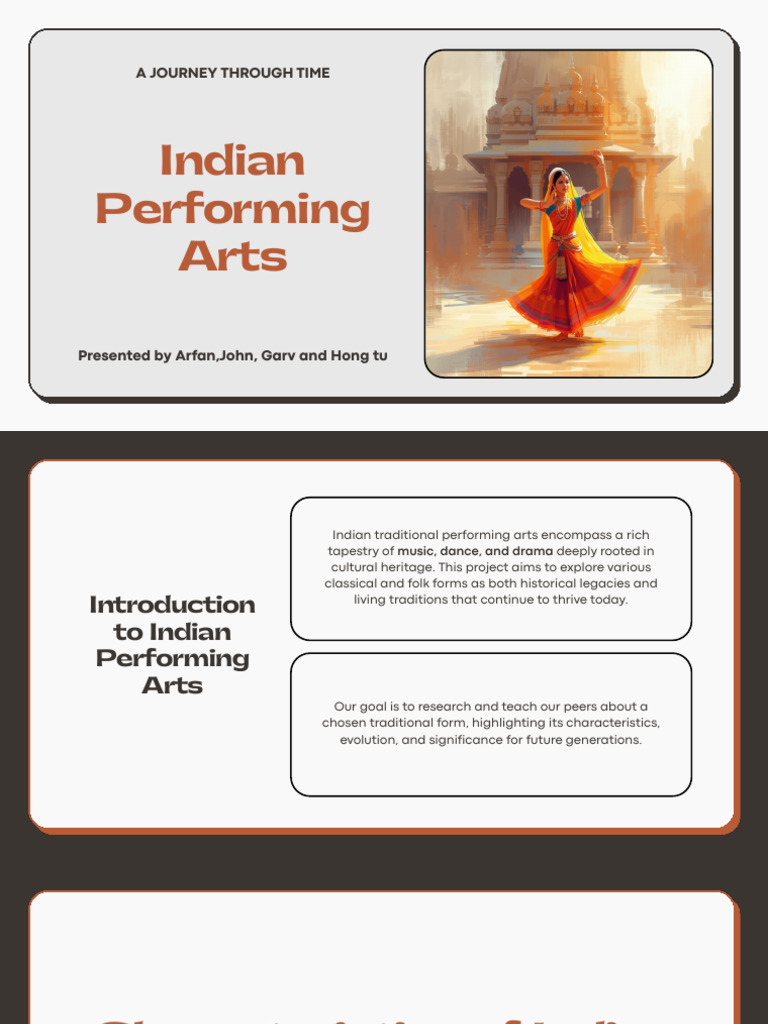 Presentation - Indian Performing Arts | PDF | Dances