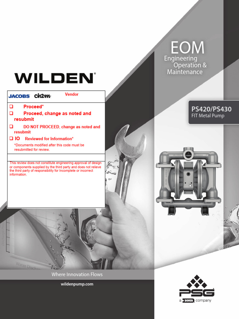 A001-001 - Wilden PS420-PS430 O&M Manual | PDF | Pump | Valve