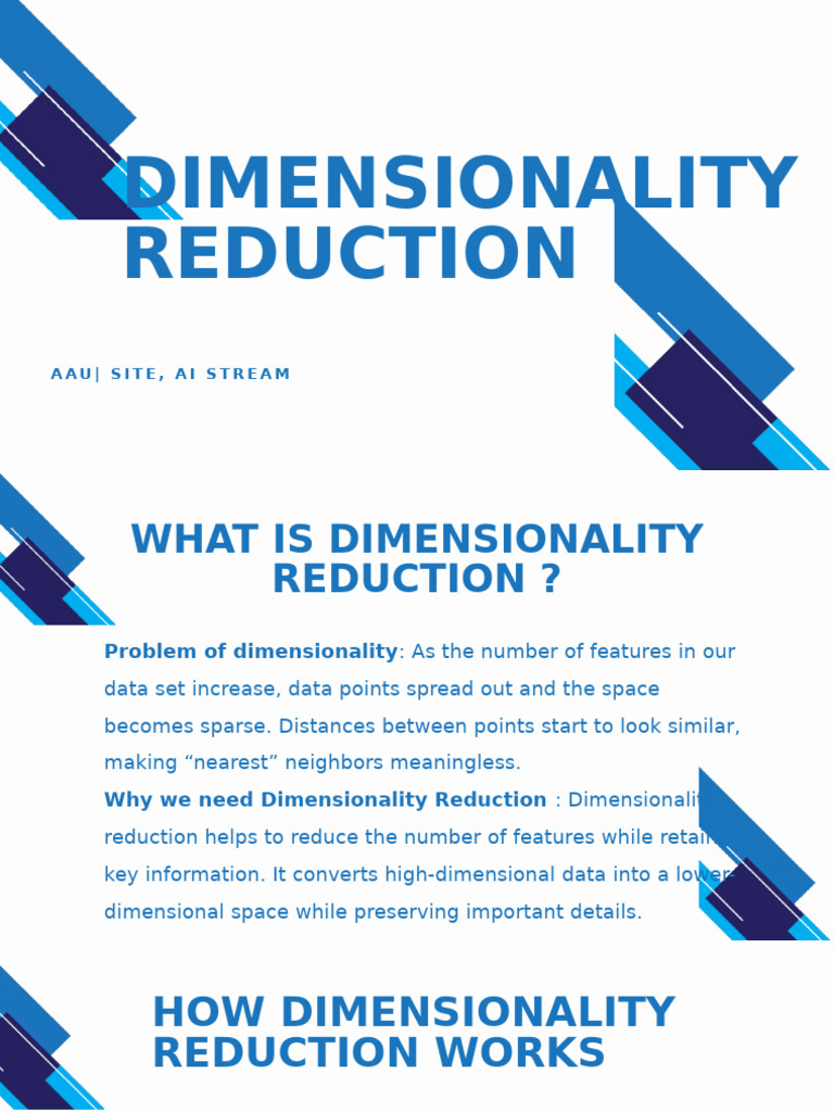 Dimensionality Reduction Group Project Presentation | PDF | Dimension ...
