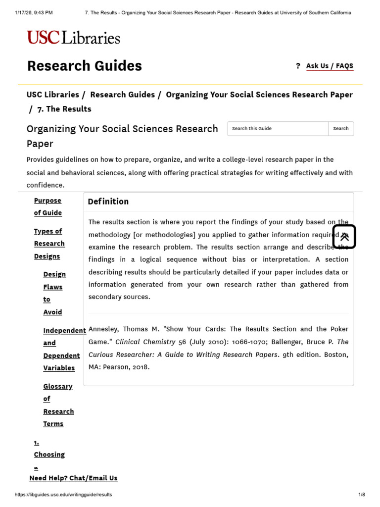 The Results - Organizing Your Social Sciences Research Paper - Research ...