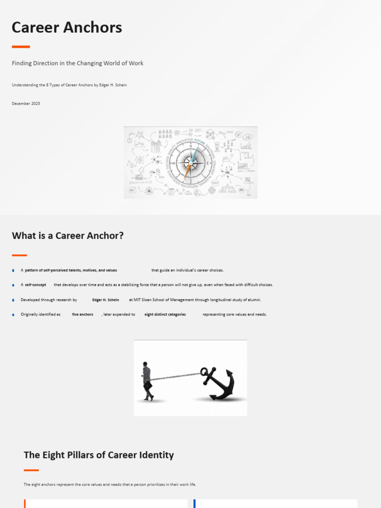 Career Anchors Finding Direction in The Changing World of Work | PDF ...