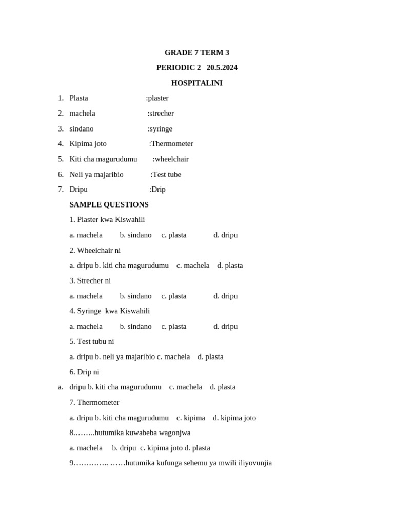 Grade 7 Term 3 Periodic 2 | PDF