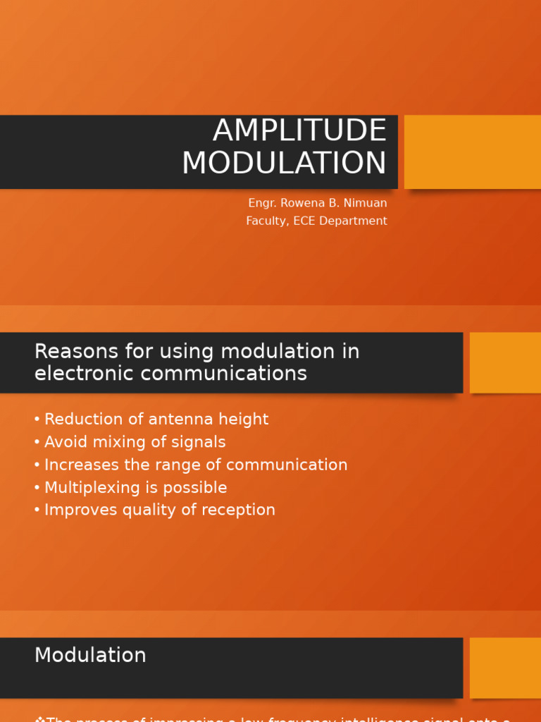 Amplitude Modulation | PDF | Waves | Telecommunications Engineering