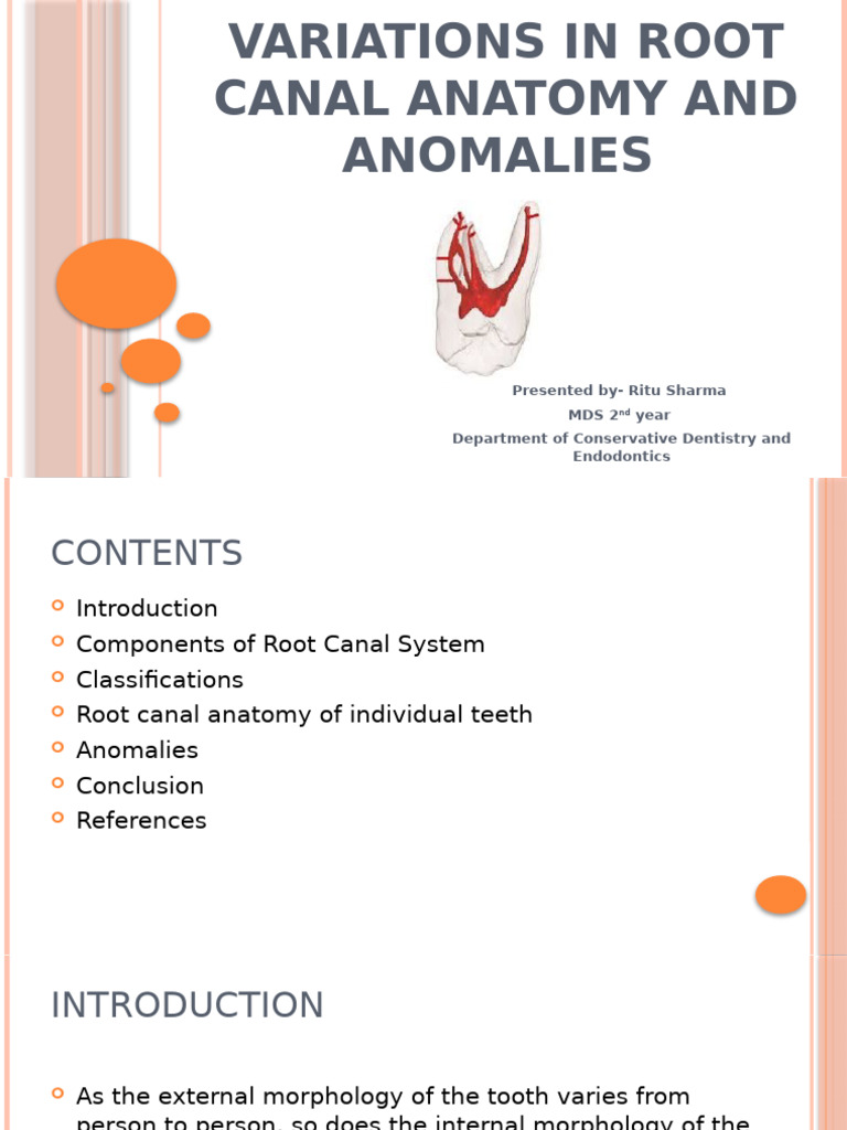 Variations in Root Canal Anatomy and Anomalies | PDF | Dental Anatomy ...