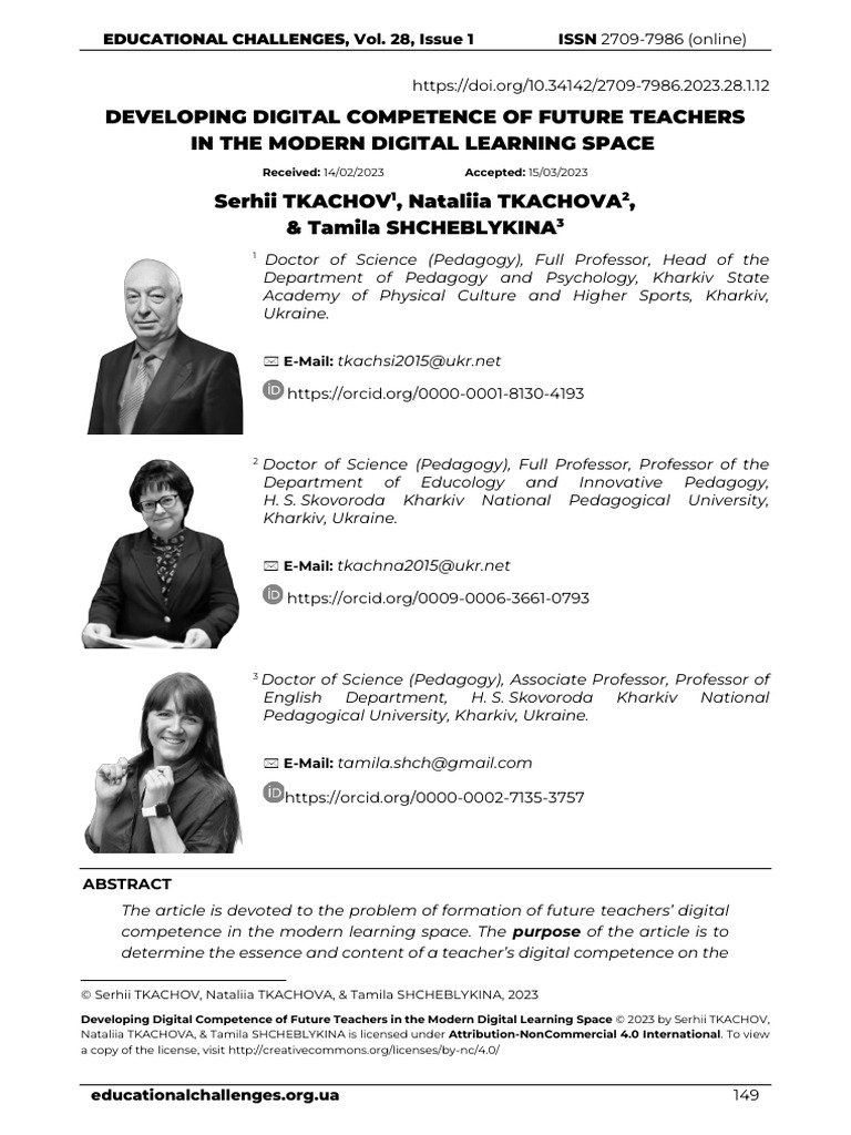 Developing Digital Competence of Future Teachers in The Modern Digital ...