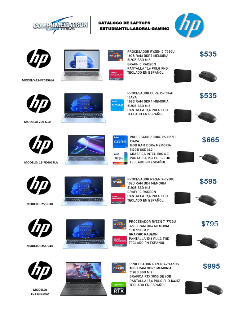 Catalogo de Laptops Enero 2026 | PDF | Ciencias de la Computación ...